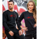 Black sweater Heart (red)