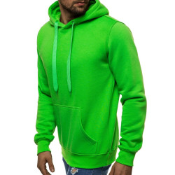 Žalios spalvos vyriškas džemperis su gobtuvu Buvoli