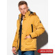 Sale Mens yellow jacket with a hood Linolo C449 - Action Sale Mens yellow jacket with a hood Linolo C449