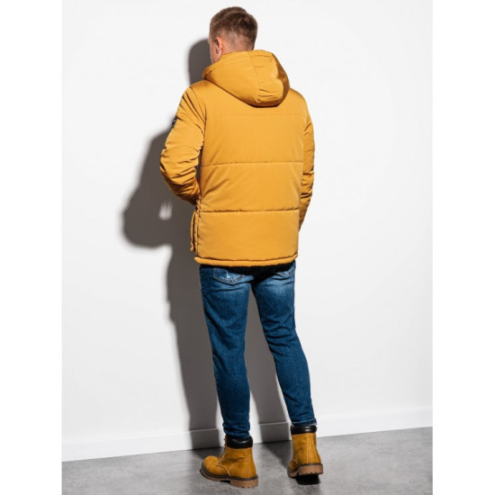 Sale Mens yellow jacket with a hood Linolo C449 - Action Sale Mens yellow jacket with a hood Linolo C449