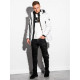 Sale Mens white jacket with a hood Linolo C449 - Action Sale Mens white jacket with a hood Linolo C449