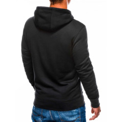 Vīriešu melns džemperis ar kapuci LTU