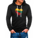 Mens black hooded sweatshirt LTU B979 - Notes for men Mens black hooded sweatshirt LTU B979