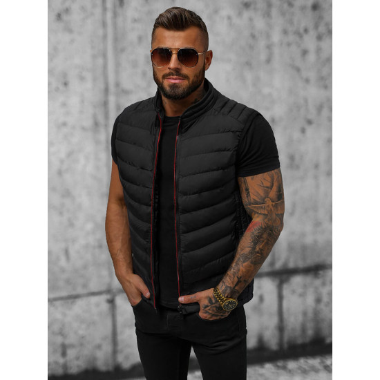 Sale Men's black waistcoat Piko N/7133 - Action Sale Men's black waistcoat Piko N/7133