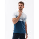 Balti - mėlyni marškinėliai Beran S1641