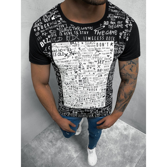 Vyriški juodos spalvos marškinėliai Game O/1173
