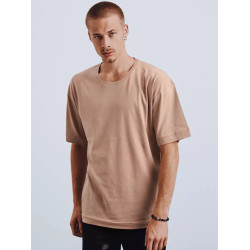 Vyriški rusvos spalvos marškinėliai Simple