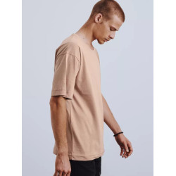Vyriški rusvos spalvos marškinėliai Simple