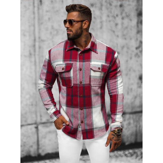 Bordeaux flanellipaita Nater NB/MC727R - Miehille Bordeaux flanellipaita Nater NB/MC727R