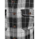 Black flannel shirt Nater NB/MC727N - For men Black flannel shirt Nater NB/MC727N