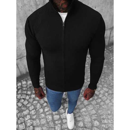Men's black zipped jumper Karim NB/MM6004/4 - Action Men's black zipped jumper Karim NB/MM6004/4