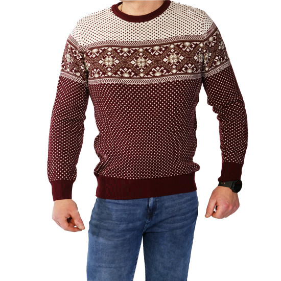 Vyriškas bordo megztinis Snow h2532 Premium