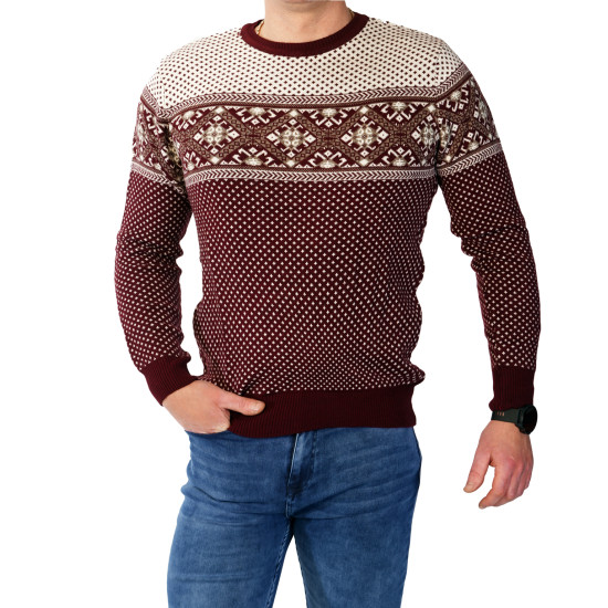 Vyriškas bordo megztinis Snow h2532 Premium