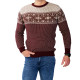 Mens burgundy jumper Snow h2532 - For men Mens burgundy jumper Snow h2532 Premium
