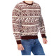Akcija Vyriškas bordo Kalėdinis megztinis Livel h2505 Premium
