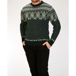 Vyriškas tamsiai žalias Kalėdinis megztinis Grinch