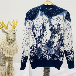 Vyriškas tamsiai mėlynas megztinis "Winter"