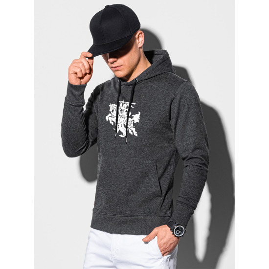Dark gray hooded jumper Vytis B1154 - Notes for men Dark gray hooded jumper Vytis B1154 Premium