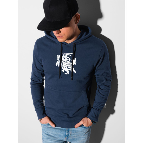 Blue hooded jumper Vytis B1154 - Notes for men Blue hooded jumper Vytis B1154 Premium
