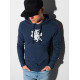 Blue hooded jumper Vytis B1154 - Notes for men Blue hooded jumper Vytis B1154 Premium