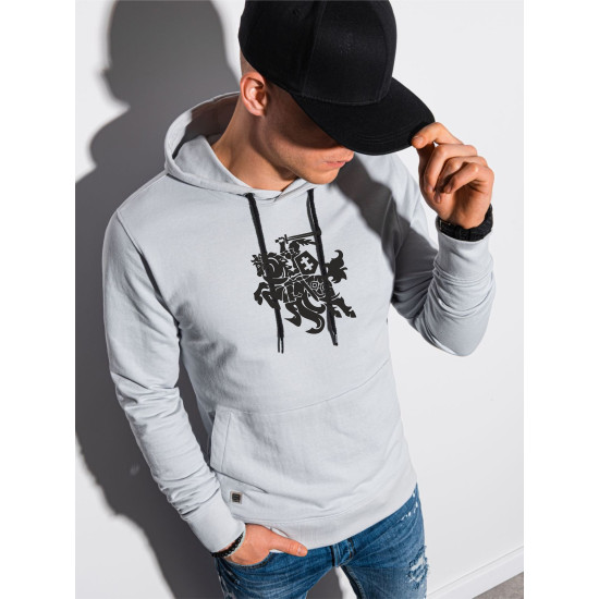 Gray sweater with a hood Vytis B1154 - Notes for men Gray sweater with a hood Vytis B1154 Premium