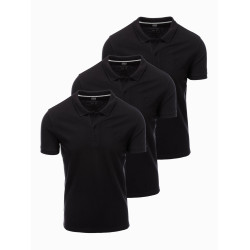 3 vienetai juodų polo marškinėlių Mix