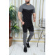Sportinis komplektas tamsiai pilka - juoda Karter PK3010 - Vyrams Sportinis komplektas tamsiai pilka - juoda Karter PK3010 Premium