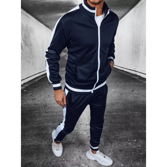 Tamsiai mėlynos spalvos vyriškas sportinis komplektas Gialer JS/8C99/25 - Vyrams Tamsiai mėlynos spalvos vyriškas sportinis komplektas Gialer JS/8C99/25