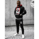 Black mens Star tracksuit JS/8C59/3 - For men Black mens Star tracksuit JS/8C59/3