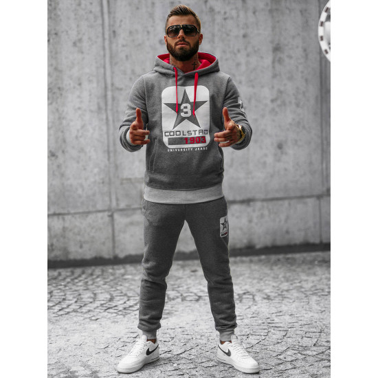 Tumši pelēks vīriešu sporta komplekts Star JS/8C59/5 - Vīriešiem Tumši pelēks vīriešu sporta komplekts Star JS/8C59/5