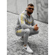 Pilkos spalvos vyriškas sportinis komplektas Ronex JS/C8117 - Vyrams Pilkos spalvos vyriškas sportinis komplektas Ronex JS/C8117