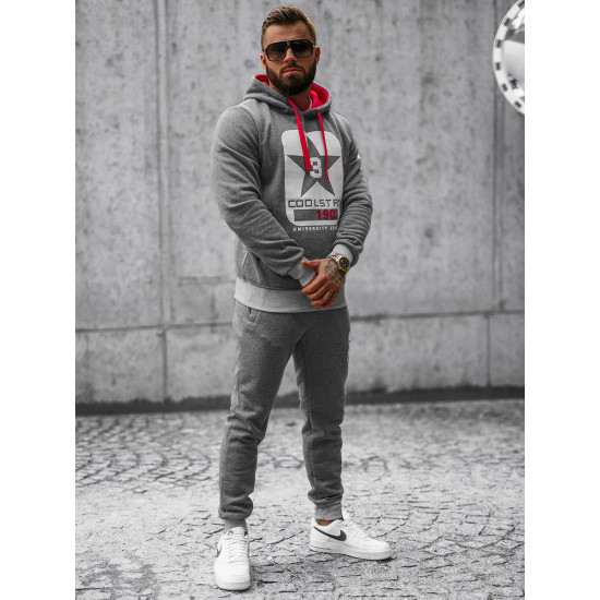 Tumši pelēks vīriešu sporta komplekts Star JS/8C59/5 - Vīriešiem Tumši pelēks vīriešu sporta komplekts Star JS/8C59/5