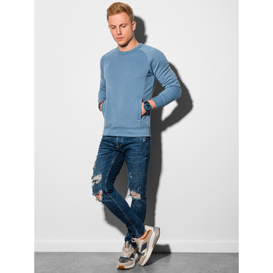 Blue mens jumper without hood Karmil B1156 - Mens Sweaters| Sweaters online Blue mens jumper without hood Karmil B1156