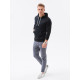 Mens black hooded sweatshirt Luna B979 - Mens Sweaters| Sweaters online Mens black hooded sweatshirt Luna B979