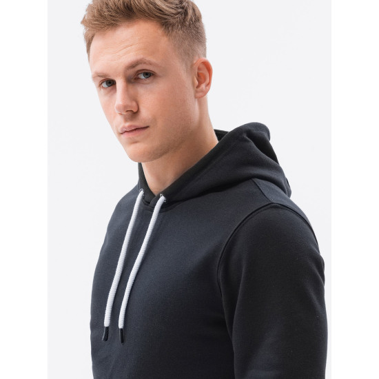 Mens black hooded sweatshirt Luna B979 - Mens Sweaters| Sweaters online Mens black hooded sweatshirt Luna B979