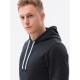 Mens black hooded sweatshirt Luna B979 - Mens Sweaters| Sweaters online Mens black hooded sweatshirt Luna B979