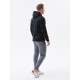 Mens black hooded sweatshirt Luna B979 - Mens Sweaters| Sweaters online Mens black hooded sweatshirt Luna B979