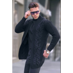 Juodos spalvos vyriškas megztinis Roget