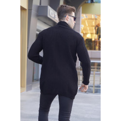 Juodos spalvos vyriškas megztinis Roget