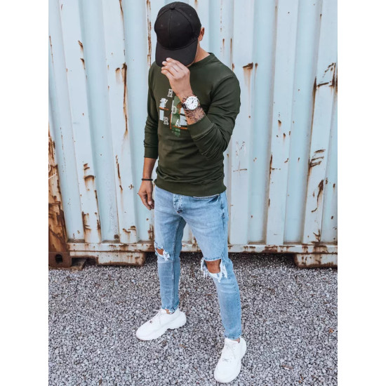 Khaki mens jumper Livol BX5351 - Mens Sweaters| Sweaters online Khaki mens jumper Livol BX5351