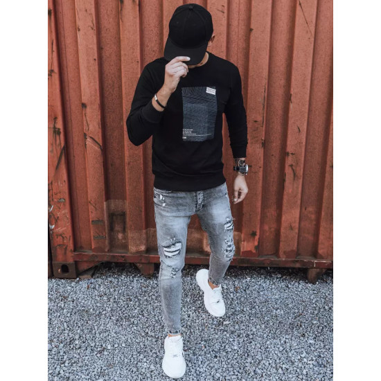 Black mens jumper Sovel BX5353 - Mens Sweaters| Sweaters online Black mens jumper Sovel BX5353