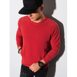 Raudonas vyriškas džemperis be gobtuvo Karmil
