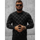 Mens black jumper Karon O/D7459 - Mens Sweaters| Sweaters online Mens black jumper Karon O/D7459