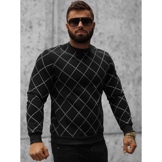 Mens black jumper Karon O/D7459 - Mens Sweaters| Sweaters online Mens black jumper Karon O/D7459