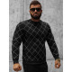 Mens black jumper Karon O/D7459 - Mens Sweaters| Sweaters online Mens black jumper Karon O/D7459