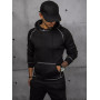 Men's black hoodie Kitol