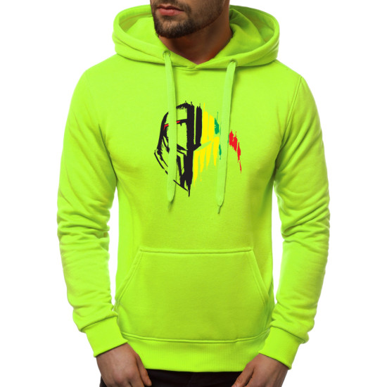 Neon green mens hoodie Riteris JS/2009