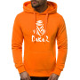 Orange/white men's hooded sweatshirt Dakar