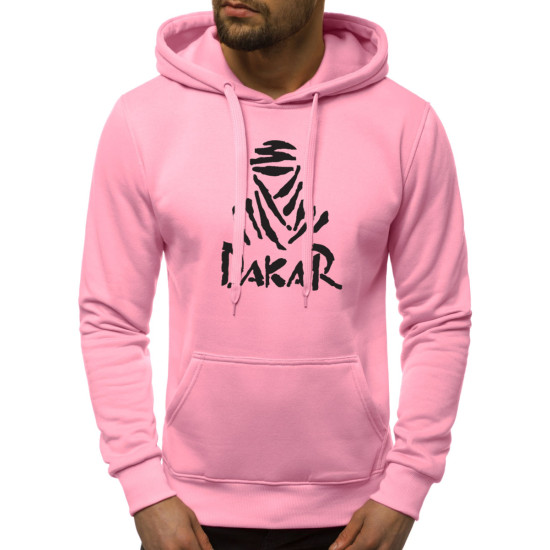Light pink mens hooded sweatshirt Dakar JS/2009 - Mens Sweaters| Sweaters online Light pink mens hooded sweatshirt Dakar JS/2009