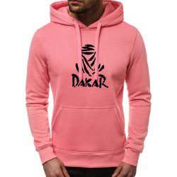 Tamsiai rožinis vyriškas džemperis su gobtuvu Dakar
